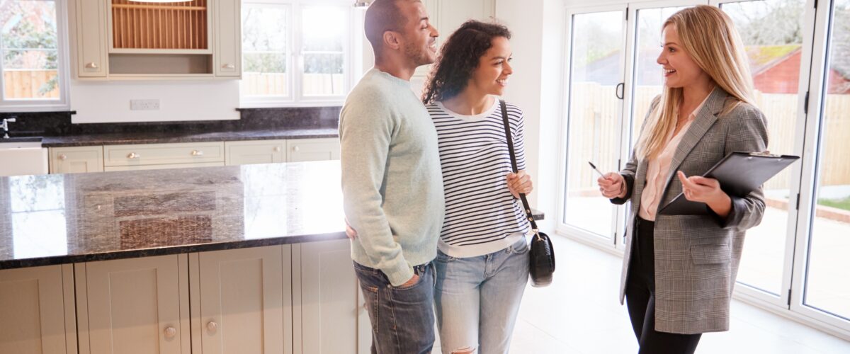 Couple viewing a house